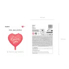 Szív fólia lufi ''I love you'' felirattal