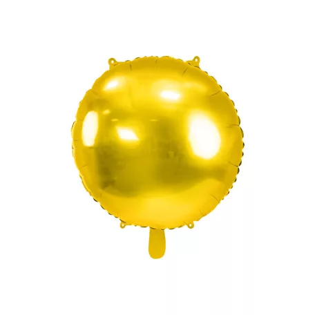 Kerek Fólia Léggömb - 35cm Arany