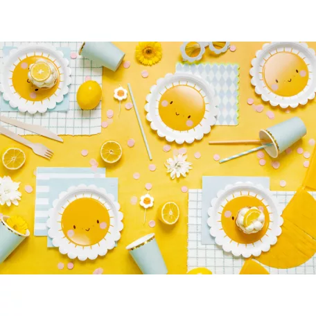 Papírtányér – Napocska mintával (6 db)