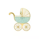 Szalvéta babakocsi tiffany kék (20 db)