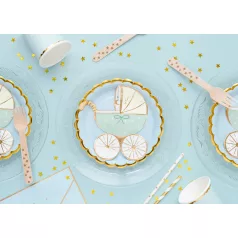 Szalvéta babakocsi tiffany kék (20 db)