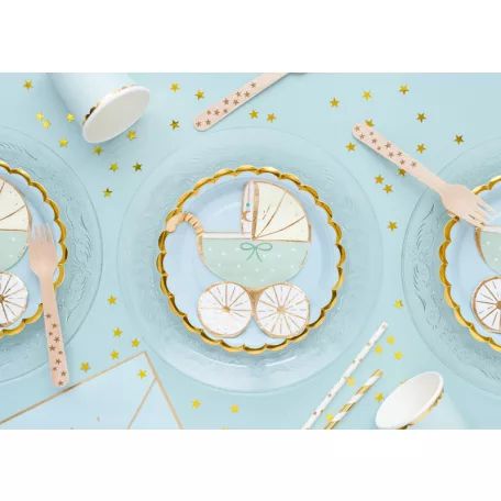 Szalvéta babakocsi tiffany kék (20 db)