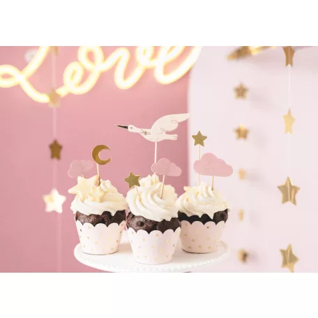 Sütidíszek gólya - kislány érkezik (7 db)