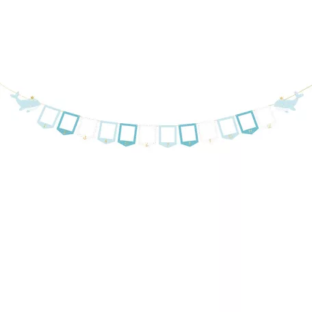 Photo frame garland Whale 10.5x15 cm mix