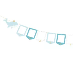 Photo frame garland Whale 10.5x15 cm mix