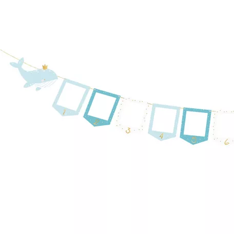 Photo frame garland Whale 10.5x15 cm mix