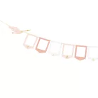 Fényképkeretes girland - Rózsaszín gólyás