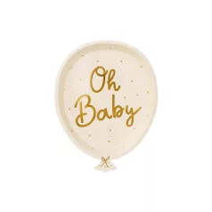 "Oh Baby" Lufi Alakú Papírtányérok (6 db)