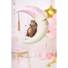 Fólia lufi - Holdon ülő maci kislány 71x86cm