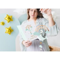 Üdvözlőlap babaköszöntésre - függő dekorációval