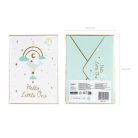 Üdvözlőlap babaköszöntésre - függő dekorációval