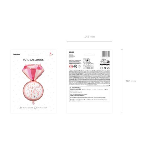 Gyűrű Fólia lufi 41x72 cm