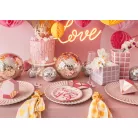 Papírtányérok – Gyémántgyűrű formájú „She said yes” felirattal (6 db)