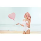 Szív forma fólia lufi 45 cm rózsaszín