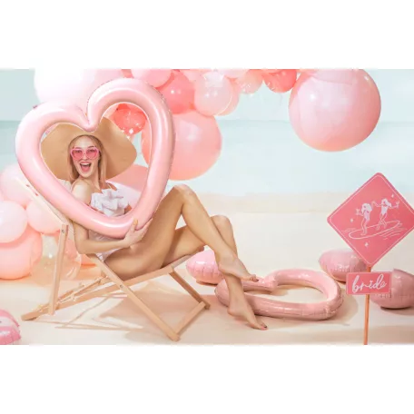 Szív forma fólia lufi 45 cm rózsaszín