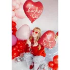 Szív forma fólia lufi 45 cm rózsaszín