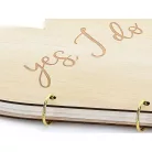 Fa vendégkönyv - Szív alakú