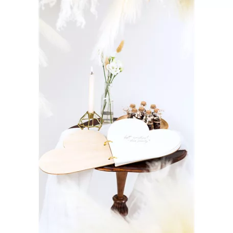 Fa vendégkönyv - Szív alakú