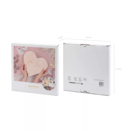 Fa vendégkönyv - Szív alakú