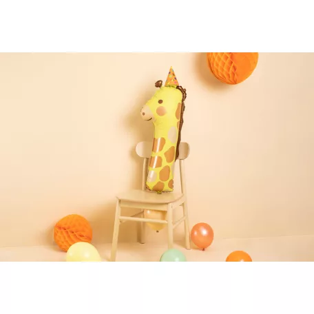 1-es Szám fólia lufi - Zsiráf