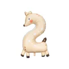 2-es Szám fólia lufi - Őzike