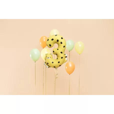 3-as Szám fólia lufi - Gepárd