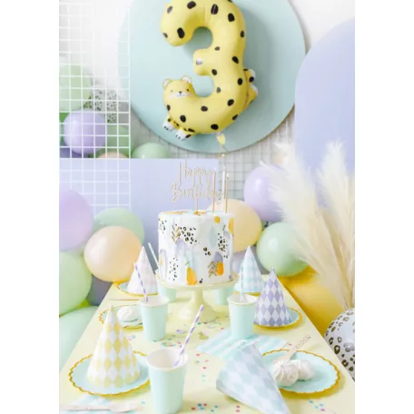 3-as Szám fólia lufi - Gepárd