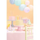 Spirál formájú születésnapi gyertyák pasztell színekben (6 db)