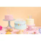 Spirál formájú születésnapi gyertyák pasztell színekben (6 db)