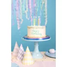 Spirál formájú születésnapi gyertyák pasztell színekben (6 db)