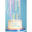 Spirál formájú születésnapi gyertyák pasztell színekben (6 db)