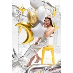 Csillag Alakú Fólia Lufi – Fehér 42 cm