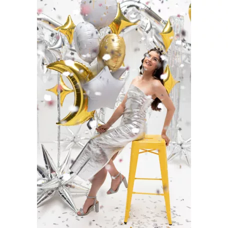 Csillag Alakú Fólia Lufi – Fehér 42 cm