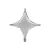 Fólia lufi 4 ágú csillag - ezüst