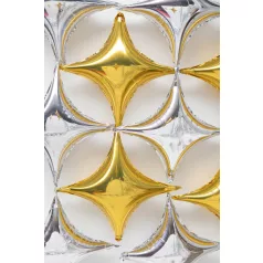 Fólia lufi 4 ágú csillag - ezüst