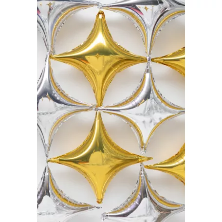 Fólia lufi 4 ágú csillag - ezüst