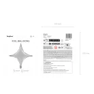 Fólia lufi 4 ágú csillag - ezüst