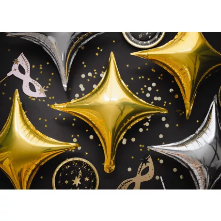 Fólia lufi 4 ágú csillag - ezüst