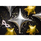 Fólia lufi 4 ágú csillag - ezüst