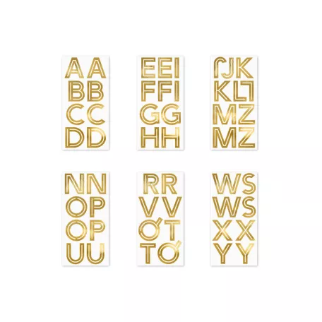 Lufi dekoráció -  arany ABC készlet (4 ív)