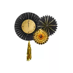 Rozetta papír dekoráció óra 26-43 cm (3 db)