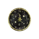 Szilveszteri papírtányér Óra 18 cm (6 db)