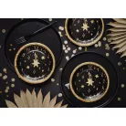 Szilveszteri papírtányér Óra 18 cm (6 db)
