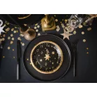 Szilveszteri papírtányér Óra 18 cm (6 db)