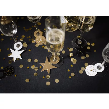 Szilveszteri pohárdíszek (6 db)