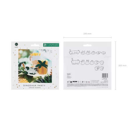 Snack dobozok Dinoszaurusz (6 db)