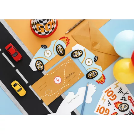 Versenyautó meghívó (6 db)