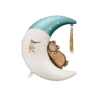 Fólia lufi - Holdon ülő maci kisfiú 71x86cm