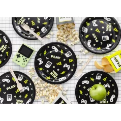 Gamer party papírtányérok (6 db)