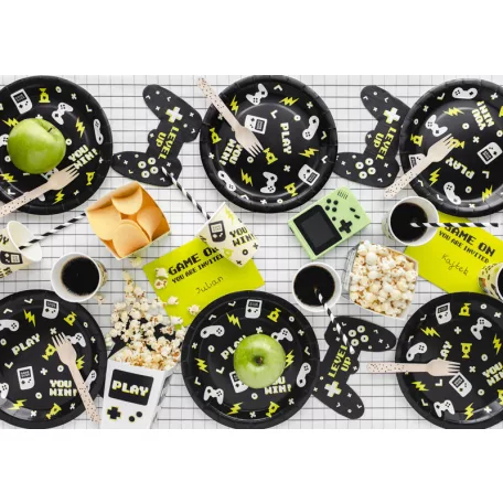 Gamer party papírtányérok (6 db)